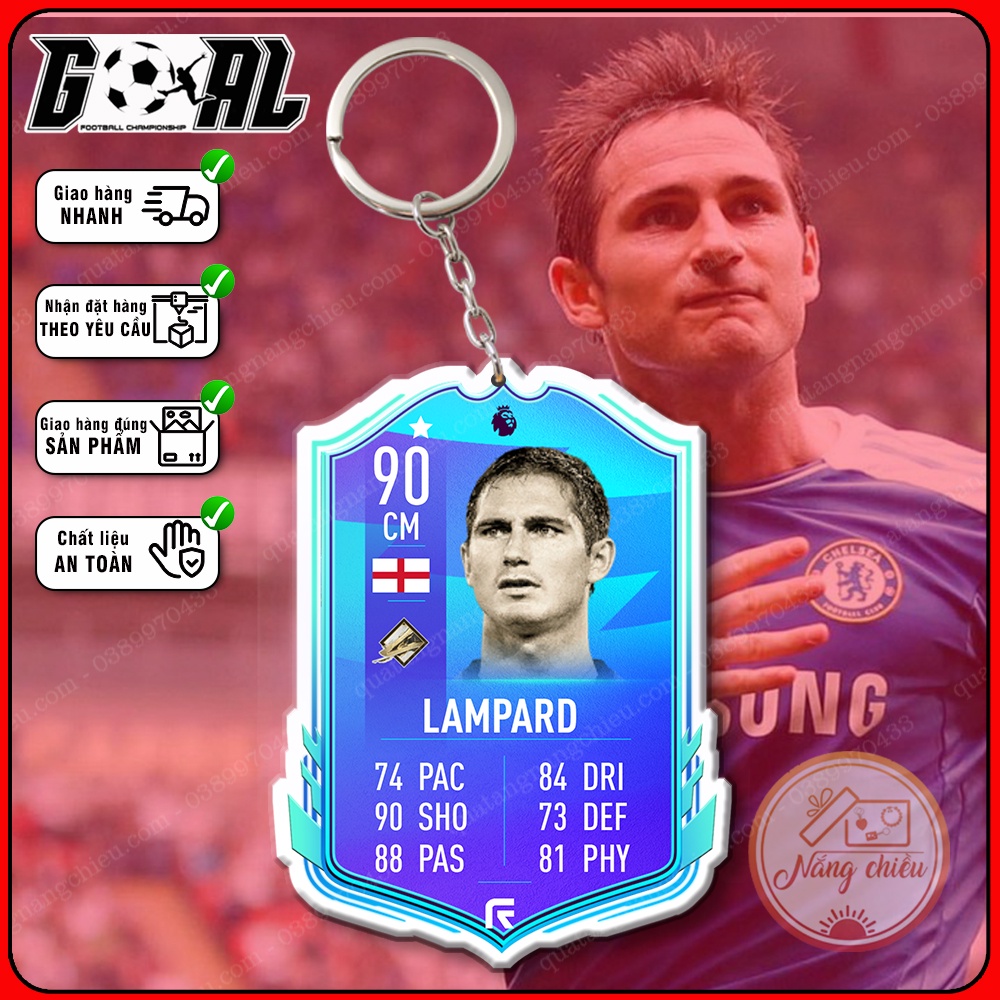 Móc khóa Fiifaonline gaming - Cầu thủ Lampard - Phụ kiện móc khóa, treo balo giá rẻ[14701-14712]