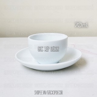 Chén uống trà sứ trắng Bát Tràng