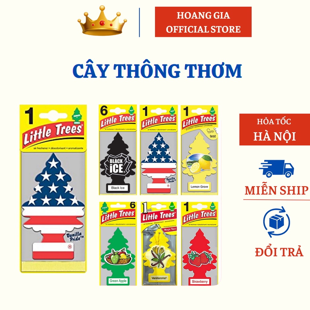 Cây Thông Thơm - Cây Thông Thơm Little Trees - Treo Xe Ô Tô, Tủ Quần Áo Khử Mùi Hiệu Quả - Thay Thế Nước Hoa Ô Tô