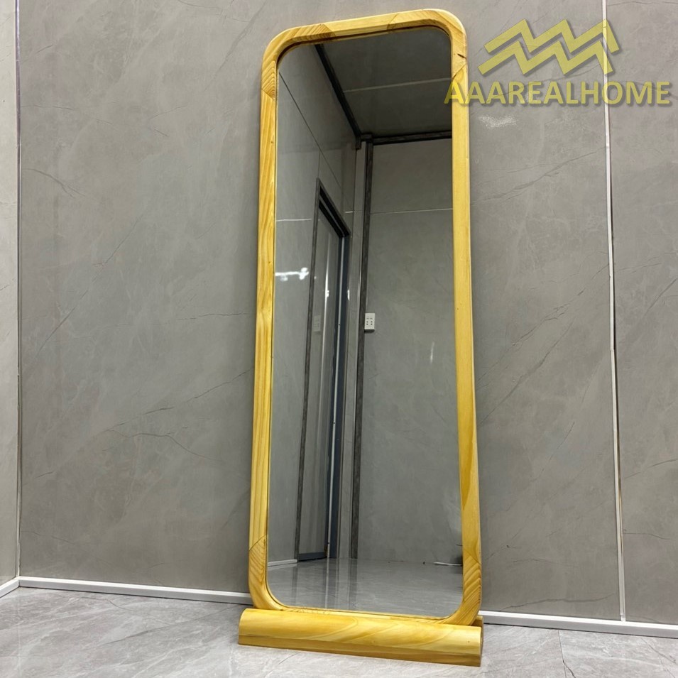 40x111cm Gương soi toàn thân khung gỗ AAArealhome Gương toàn thân khung gỗ Gương treo tường khung gỗ