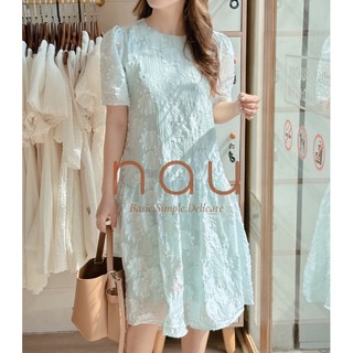 Đầm voan hoa nổi phối đuôi cá