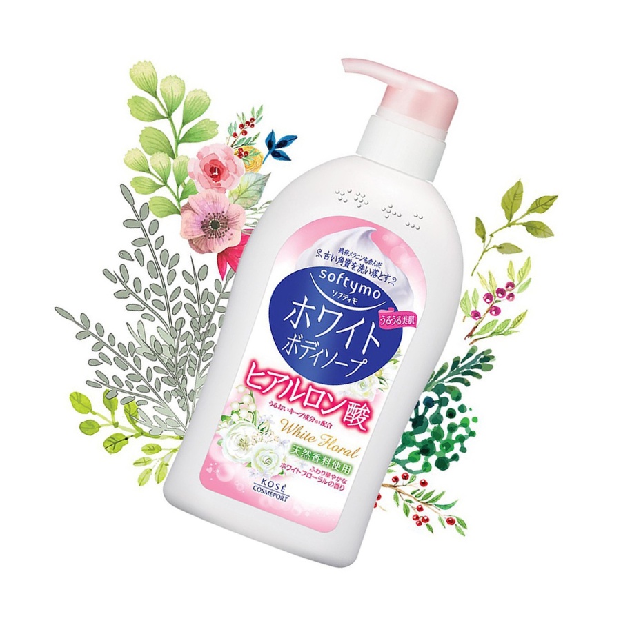 Sữa Tắm Dưỡng Trắng Mịn Da Kosé Softymo White Body Soap 600mL