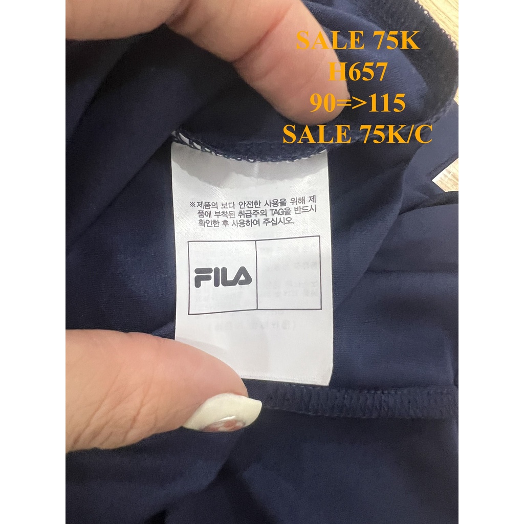 * Mã H657: Áo thể thao Fila nam siêu co giãn, màu xanh than