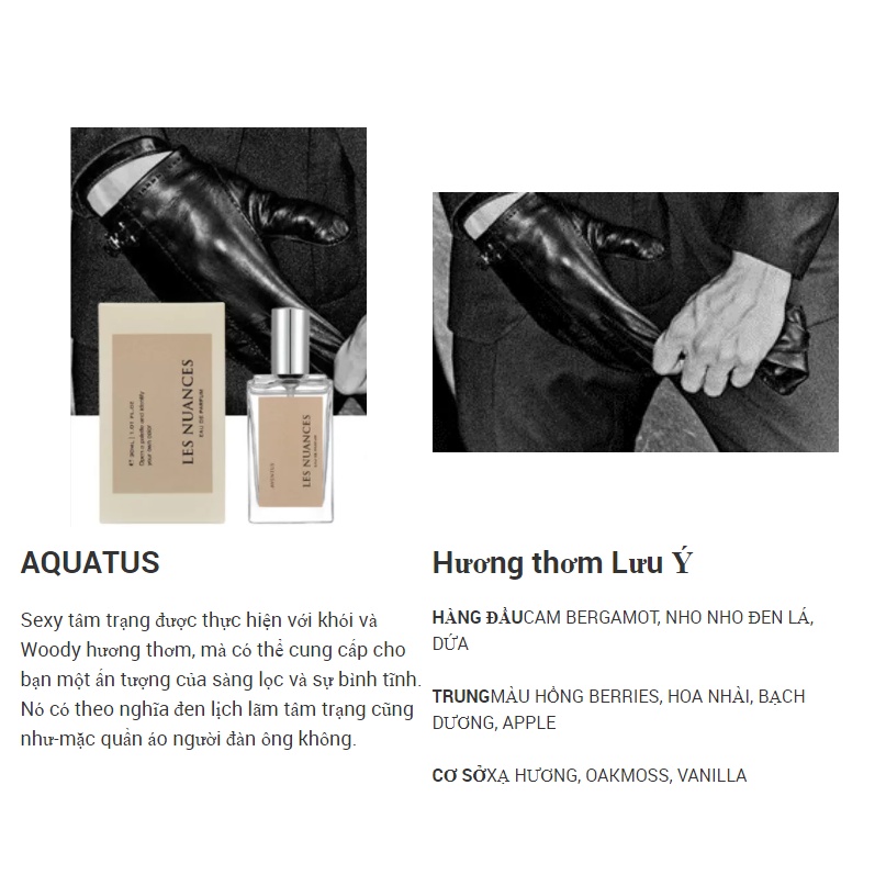 Nước Hoa LES NUANCES EAU DE PARFUM 30ml - Nước hoa nội địa Hàn Quốc