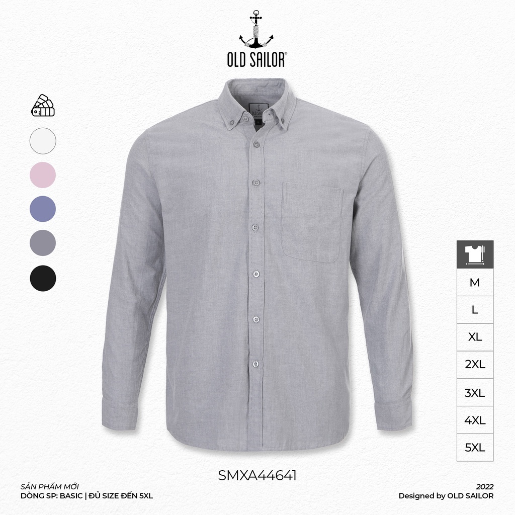 Áo Sơ Mi Nam OLD SAILOR Chất Vải Oxford Form Slìmit Chuẩn Mang Cảm Giác Dễ Chịu Thoáng Mát Có Túi Bigsize