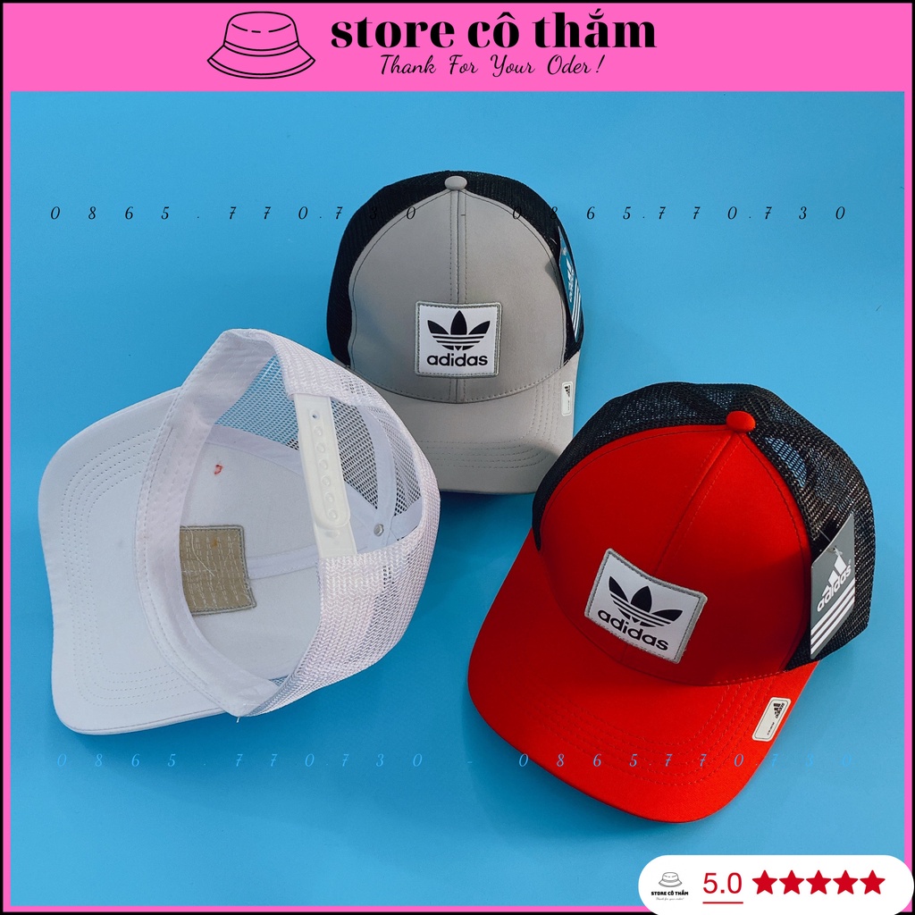 NÓN KẾT PHỐI LƯỚI THÊU LOGO VUÔNG ADD 3 MÀU CAO CẤP THỜI TRANG
