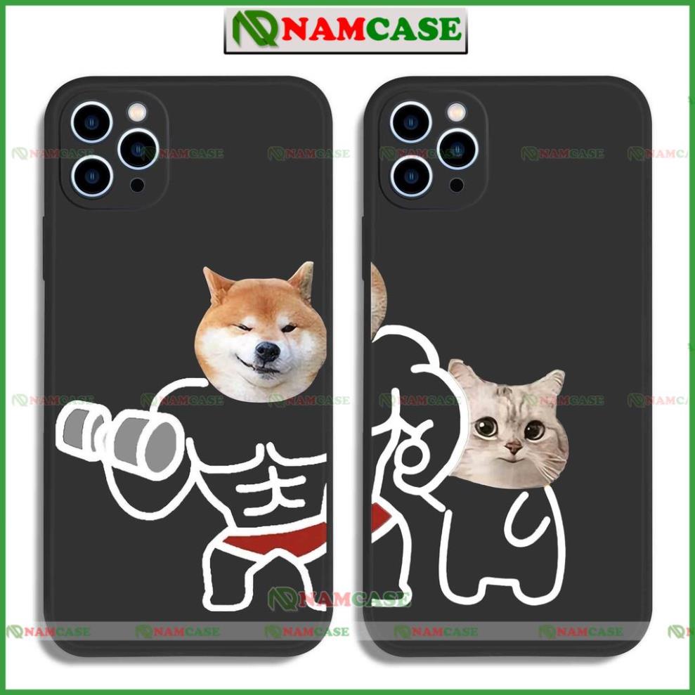 Ốp lưng iphone cặp đôi hoạt hình độc lạ chó mèo ngộ nghĩnh dễ thương đẹp cho ip 6/6s/7/8/X/XS/11/12/13/14 Pro Plus Max