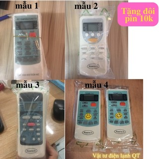 Điều khiển remote điều hòa reetech - remote điều khiển máy lạnh reetech- tặng đôi pin 10k