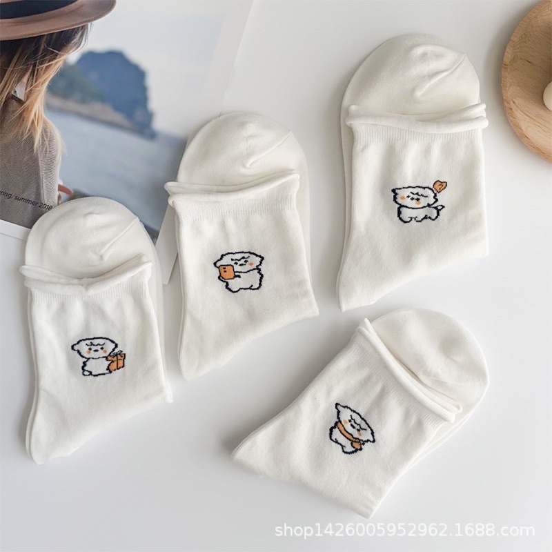 CÓ SẴN - tất cổ cao hoạt hình họa tiết gấu