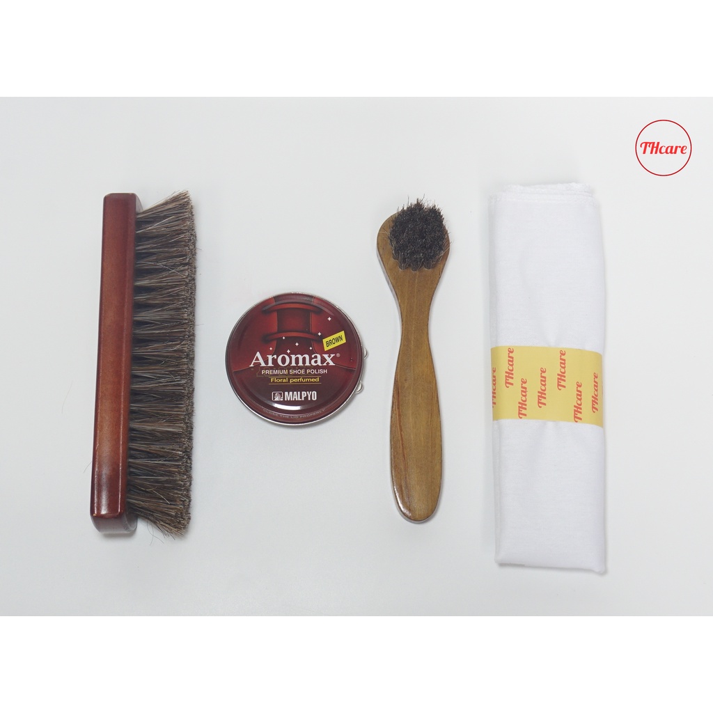 Bộ xi đánh giày Aromax màu vàng bò