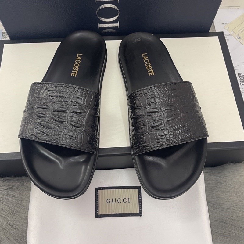 Dép Da Vân Cá Sấu Nam thời trang sang sịn