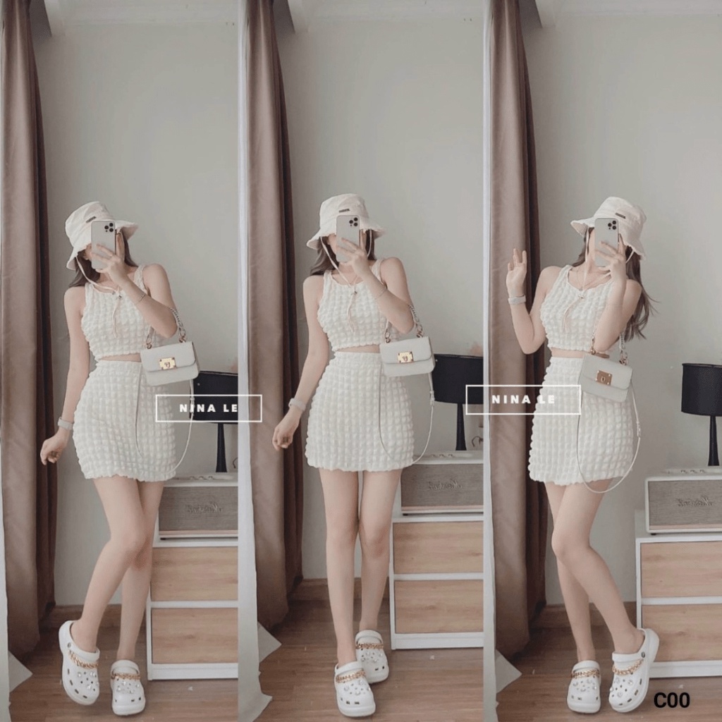 HOT NHẤT 2023 - SET VÁY XỐP BÉO CỰC TÔN DÁNG QUYẾN RŨ KIỂU DÁNG SANG TRỌNG HÚT MẮT - UP SHOP VALENTINA