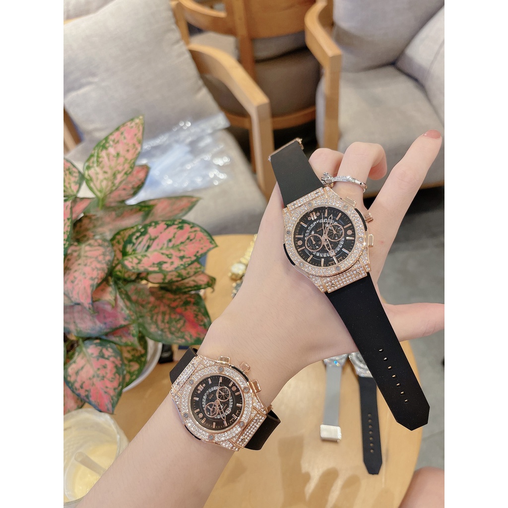 Đồng Hồ Thời Trang Nam Nữ HB602 Cặp Đôi - Dây Hương Vani Cao Cấp- Bảo hành 12 tháng