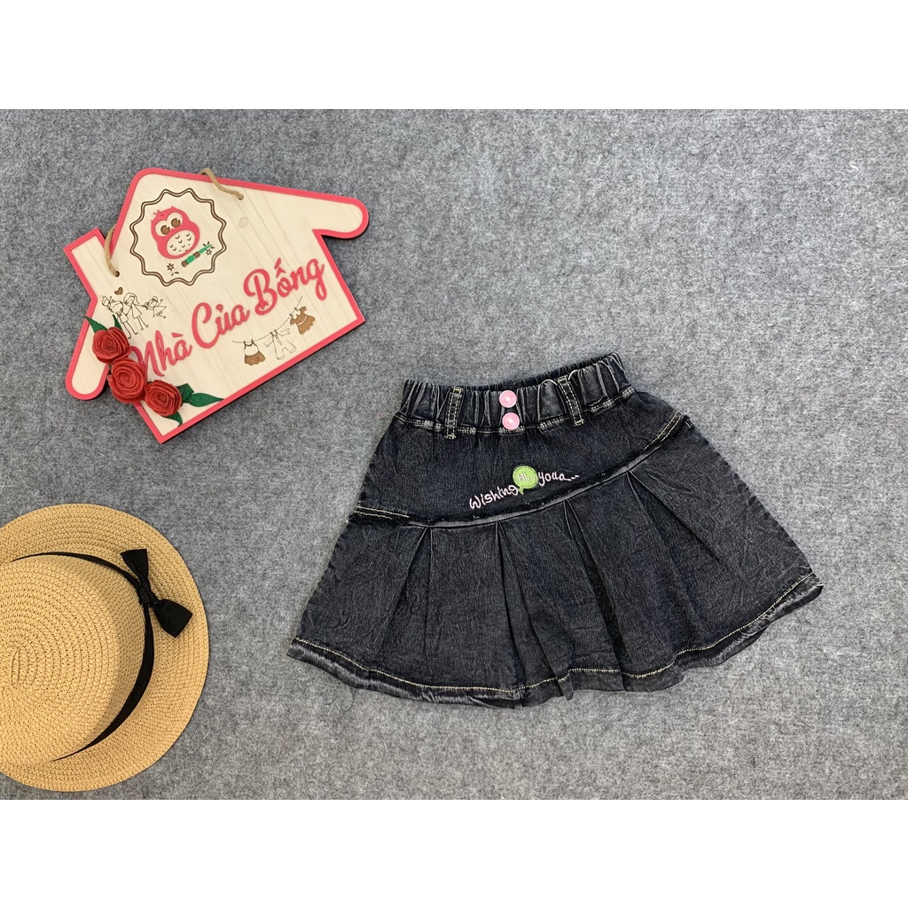 Chân váy jeans bé gái form xòe Hi you (21 - 45 kg)