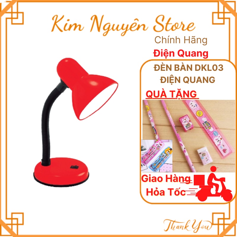 Đèn Bàn Học Sinh Điện Quang, Dkl03 Kiểu Chóa Sắc, Đèn Học Chống Cận
