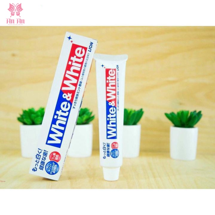Kem đánh răng White & White Lion làm trắng răng , hơi thở thơm mát 150g Nhật Bản