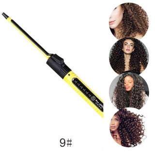 Máy uốn xoăn tóc xù mì cảm ứng may young m606 màu vàng 9mm