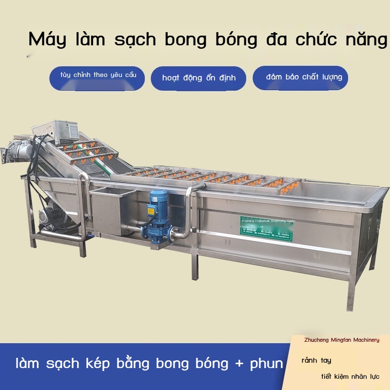 ┅Máy làm sạch rau bong bóng Máy làm sạch rau quả tự động Khử trùng bằng Ozone bong bóng Máy rửa rau Mingfan Máy móc