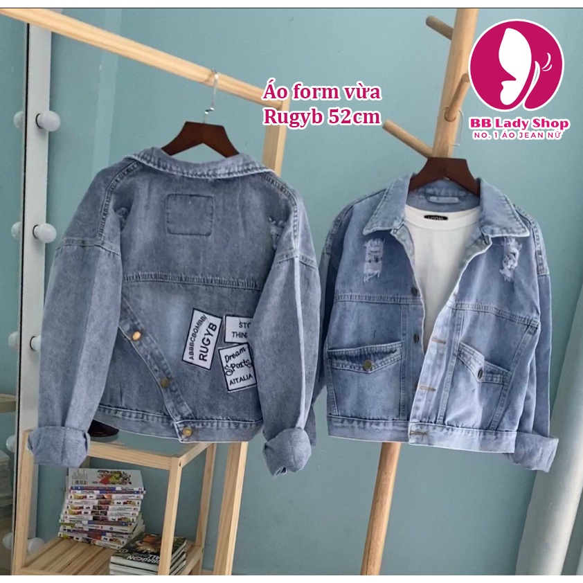 Áo khoác jean Rugyb Daniel mũ FAH form vừa 52-53cm size 39-60kg cao dưới 1.62m BB Lady shop
