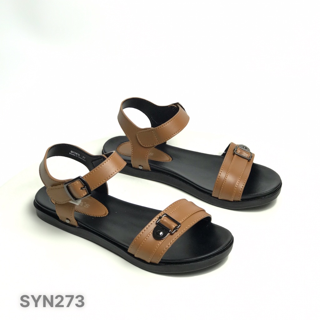 Sandal nữ BITAS ❤️FREESHIP❤️ Sandal học sinh quai dán khuy đế bằng siêu nhẹ SYN273
