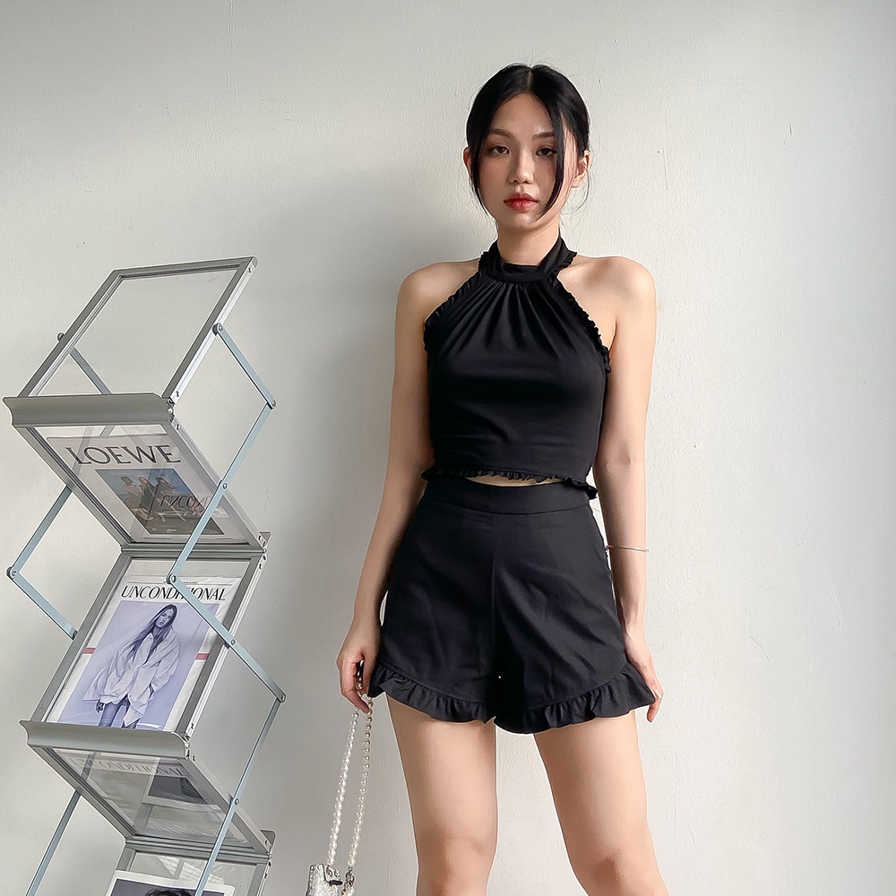 Áo thun nữ MARC FASHION cổ yếm smocking lưng FAHH021022