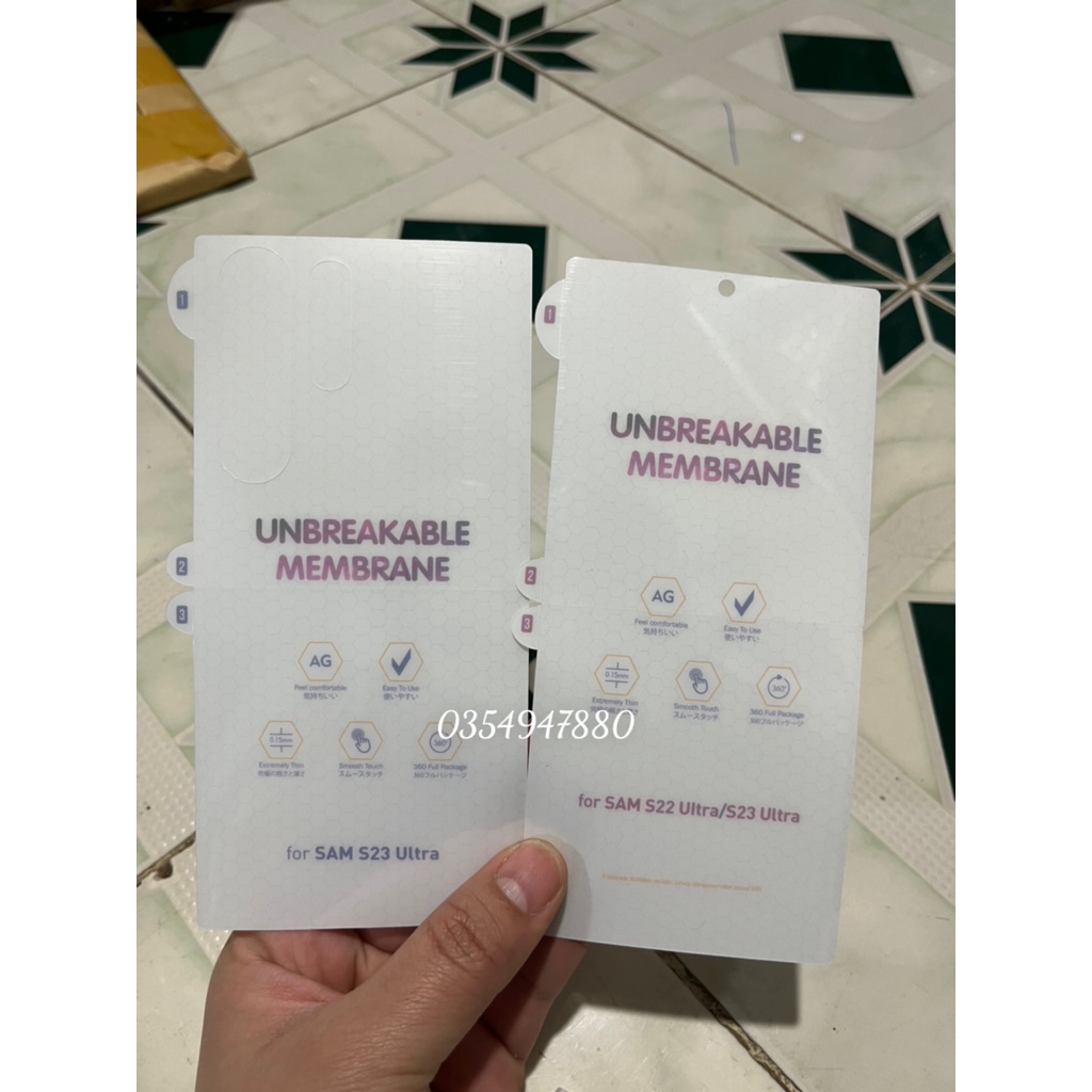 Miếng Dán PPF nhám chống vân tay Full màn hình cho Samsung S23 , S23 Plus , S23 Ultra