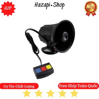 Còi hú police 3 chế độ gắn xe máy oto