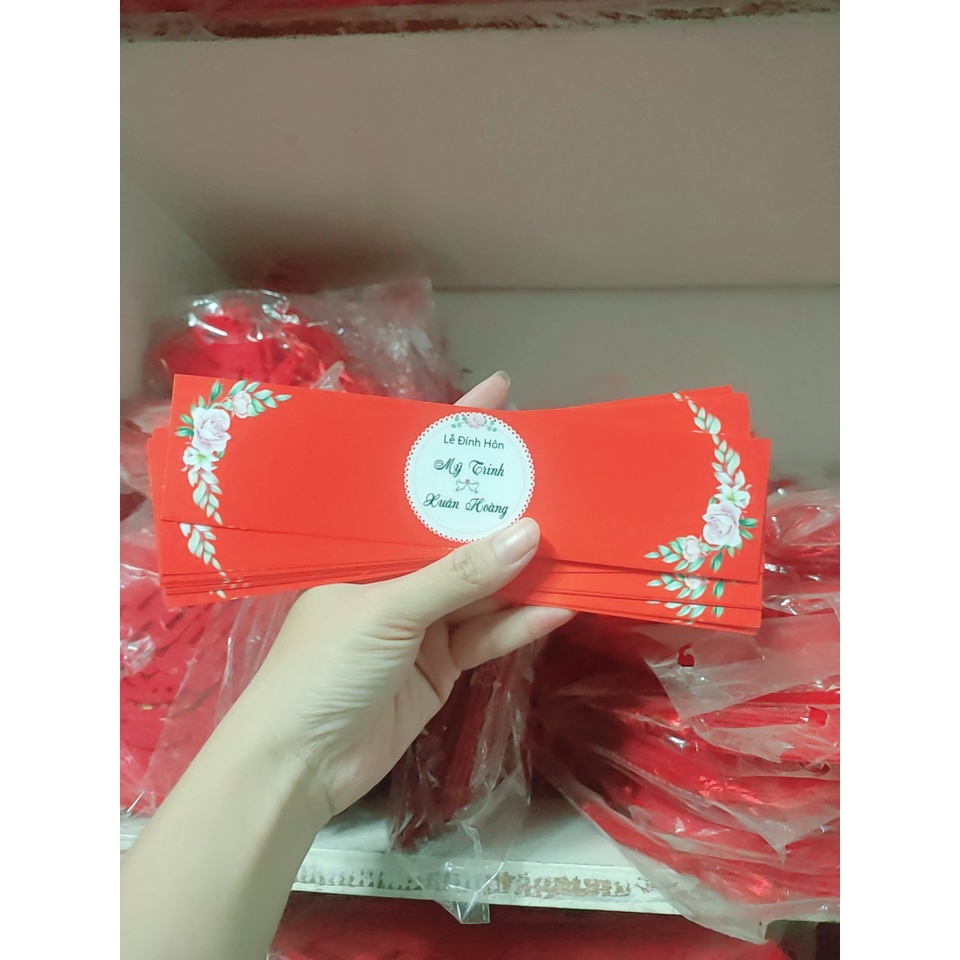 TEM DÁN CHAI NƯỚC SUỐI 355ml ĐÁM CƯỚI HỎI SINH NHẬT TIỆC PARTY HAFU HOUSE