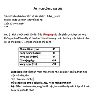 Áo croptop thun cổ leo tay cộc (ảnh thật kèm video)
