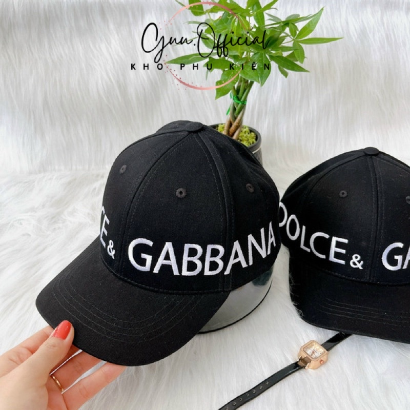 Nón lưỡi trai đen DOLCE & GABBANA  style hàng hiệu. Hàng Shop Xuất Dư - Guu.Official