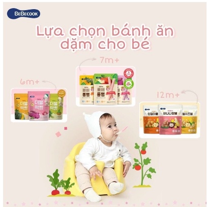 Bánh Gạo Hữu Cơ 2 Màu Bebecook Cho Bé Ăn Dặm 30g