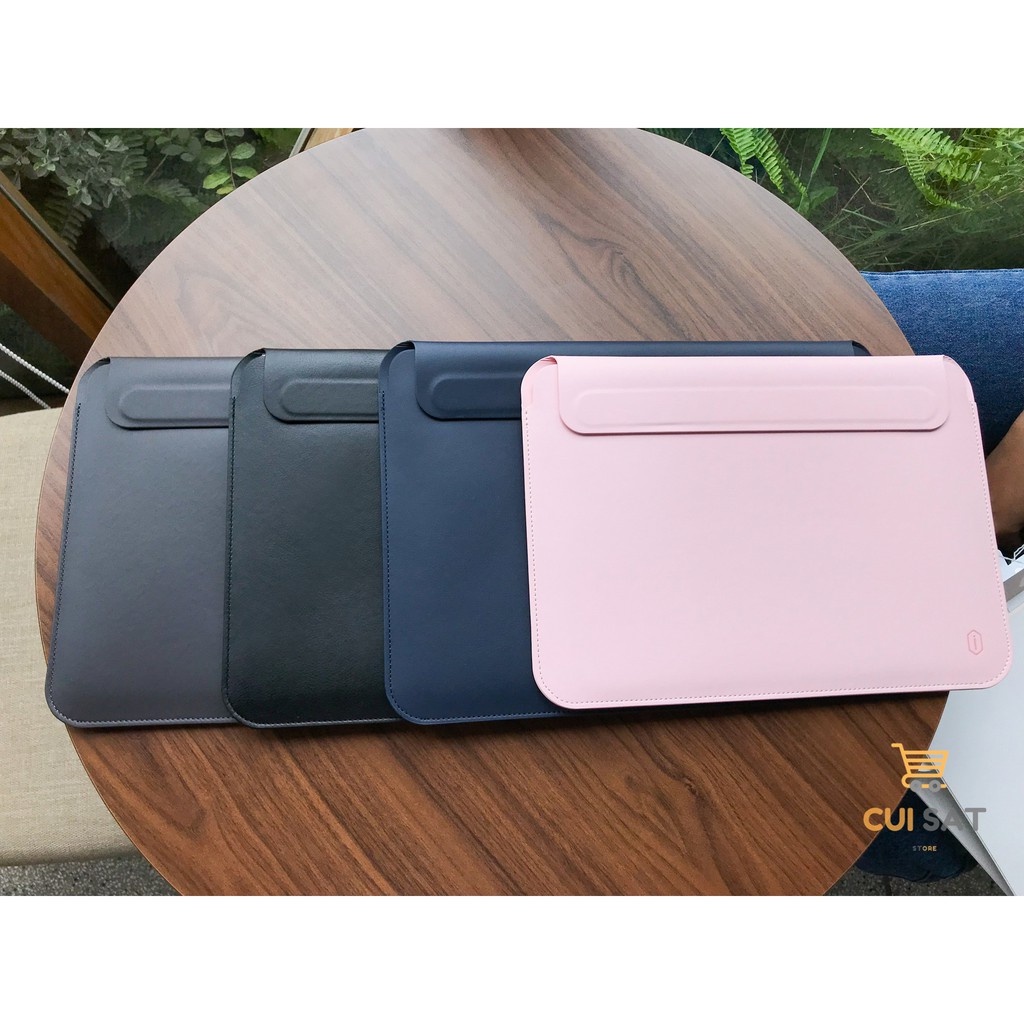 Bao da macbook laptop wiwu skin pro 2 chống sốc, mỏng nhẹ cao cấp- Bao da macbook 13inch 14inch 16inch M1 - B11