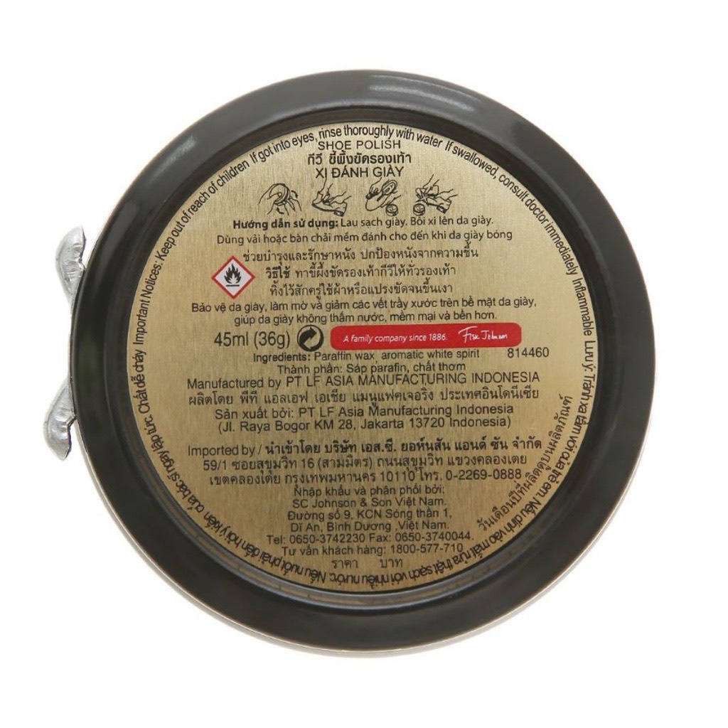 Xi Đánh Giày KiWi Hàng Thái Lan Xịn Màu Đen 45ML