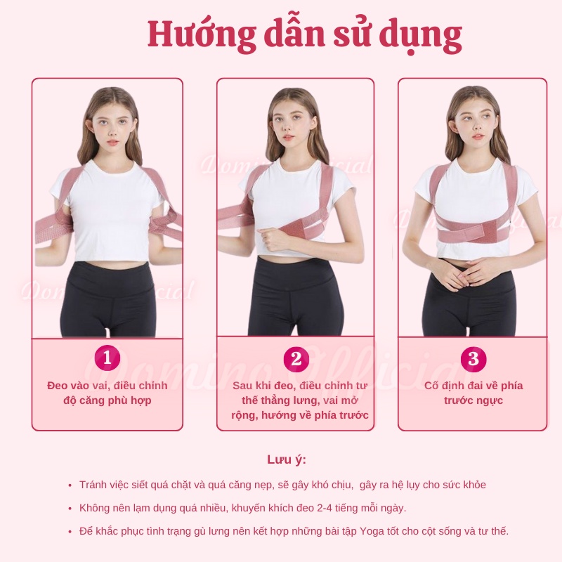 Đai Lưng Cột Sống Domino Định Hình Cơ Thể Thiết Kế Thông Minh