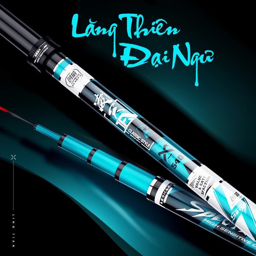 Cần câu tay Lăng Thiên Đại Ngư 5H chính hãng Chuangwei. Cần câu đơn câu đài câu cá săn hàng cảm giác.
