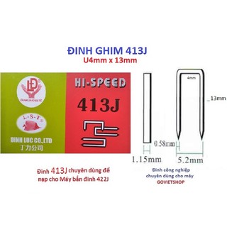 Đinh 413J hộp 5.000 cây đinh bấm gỗ ván nạp Máy bắn đinh 422J