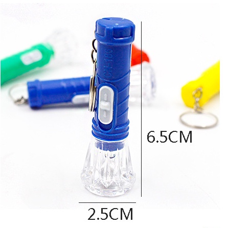 Móc Khóa Đèn Pin Mini Trong Suốt - Móc Khóa Đèn Pin Điện Tử Siêu Độc Đáo