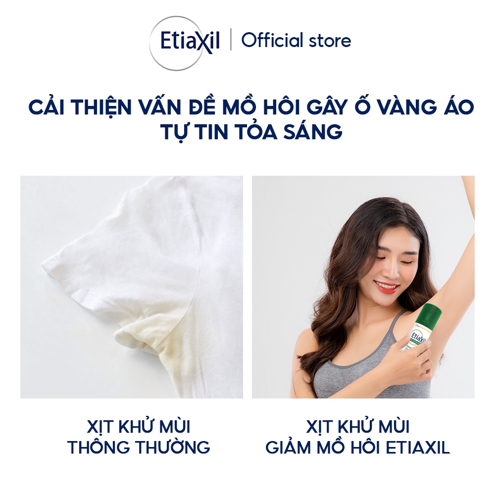 Xịt Khử Mùi Và Ngăn Mồ Hôi Dịu Nhẹ 95% Chiết Xuất Thiên Nhiên 24h Etiaxil 100ml