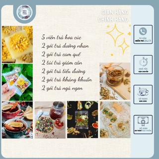 Combo trà hoa tổng hợp 7 loại tốt cho sức khoẻ - trà hoa viên
