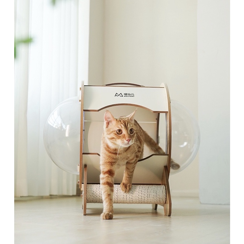 Nhà gỗ Phi hành gia đa năng kiêm cào móng cho mèo, catree - 4pets official