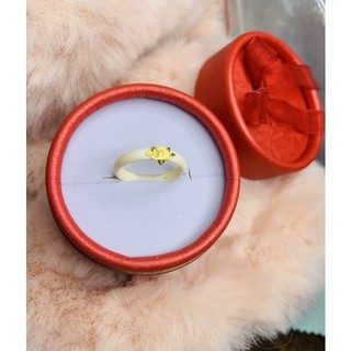 Nhẫn ngà bọc hoa sen vàng