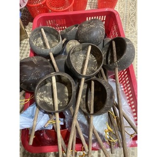 Chén bát gáo dừa, muỗng gỗ dừa ( thanh lý )