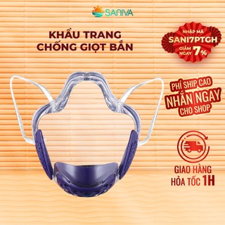Khẩu Trang Y Tế Chống Giọt Bắn Dây Đeo Silicone Không Gây Đau Tai Chất Liệu Nhựa PC Trong Suốt