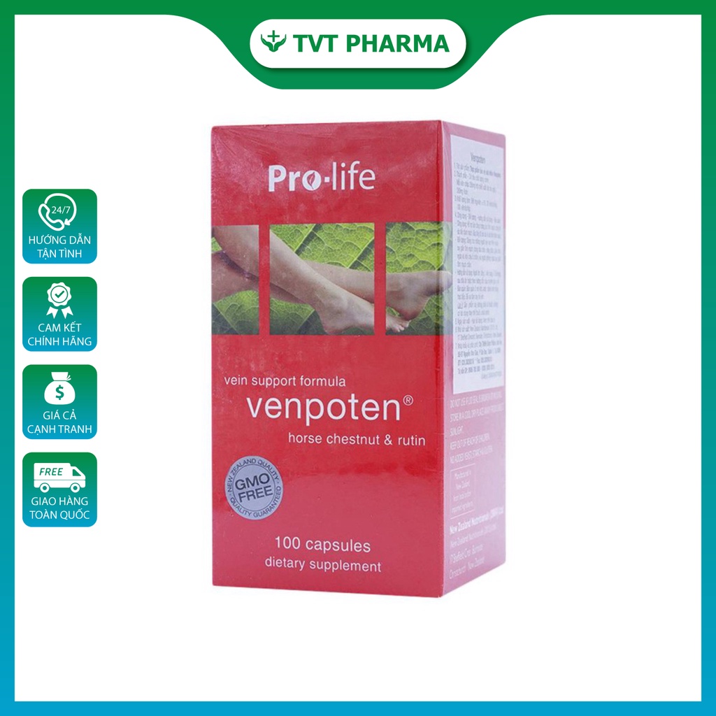 Viên uống Venpoten ngăn ngừa giãn tĩnh mạch, tăng tuần hoàn máu