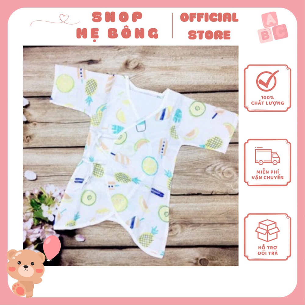 Body xô xuất Nhật vạt chéo buộc dây cho bé