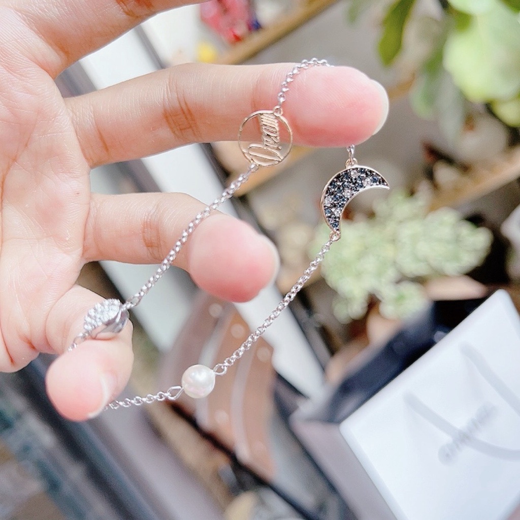 Lắc tay Swarovski Remix Collection Vòng tay Swarovski 5490934 hình mặt trăng - size M