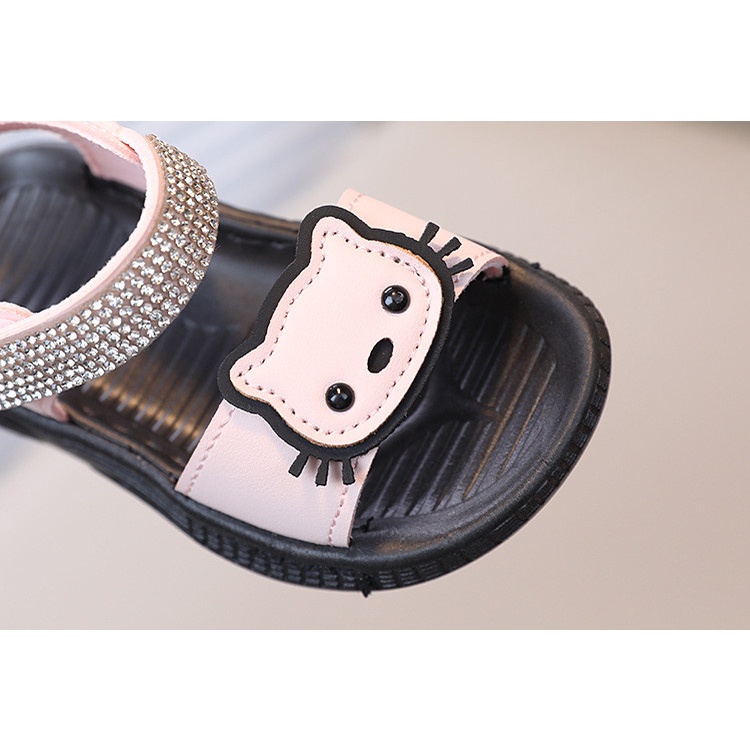 Dép, sandal tập đi bé gái từ 1 đến 3 tuổi gắn nơ xinh xắn