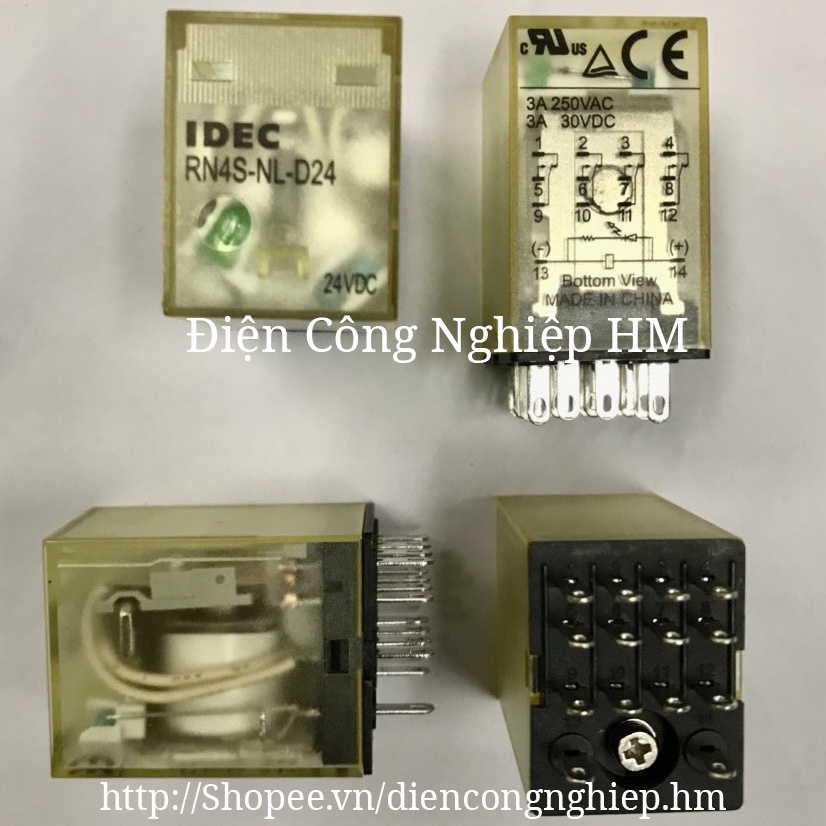 Relay Rơ Le Trung Gian IDEC RN4S-NL - Chính Hãng