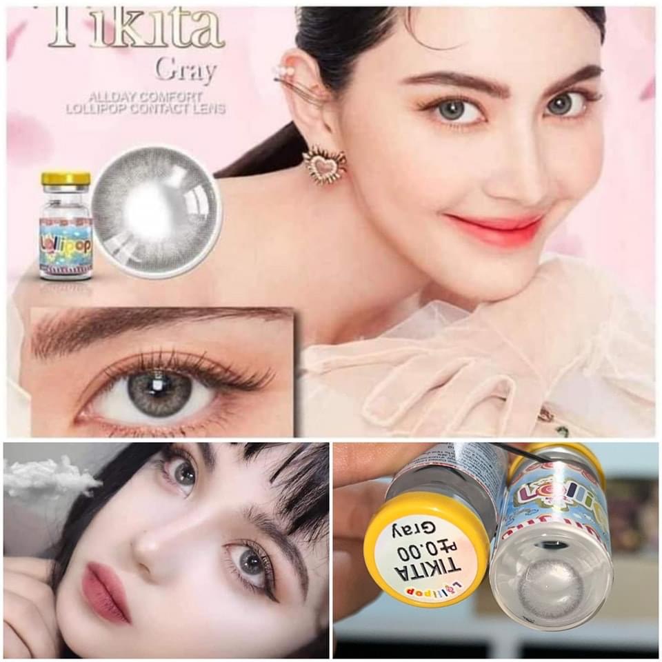 Lens Mắt Kính Áp Tròng Lollipop Giãn Nhẹ Không Độ Tự Nhiên Trong Veo chính Hãng Thái Lan