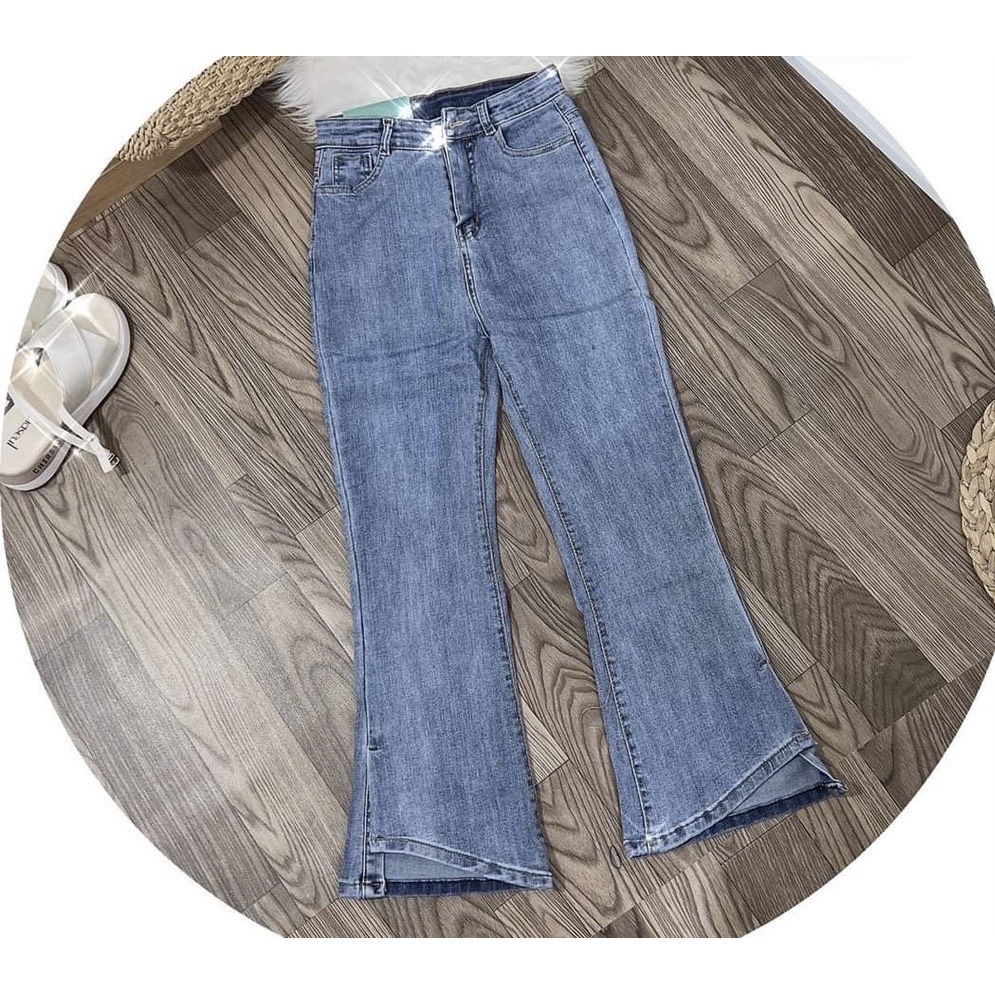 Quần Jean Bass Lỡ Dài 90cm  Chất Co Giãn Lai Kiểu